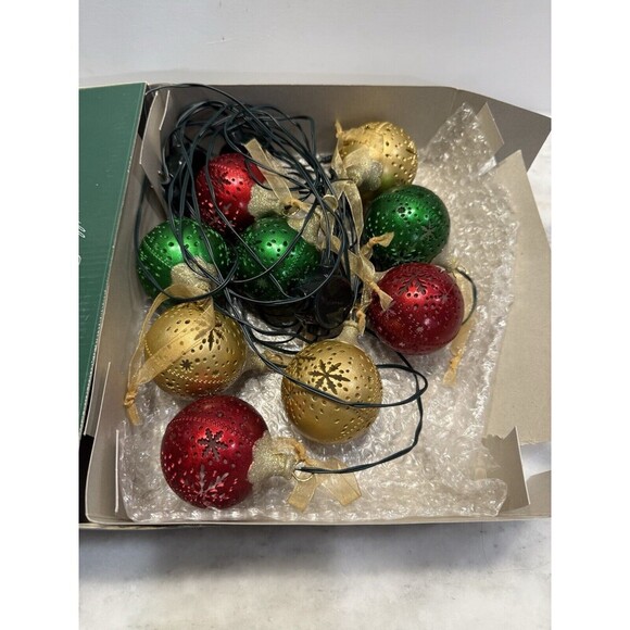 2005 Hallmark Illuminations Snowflake Snowballs Set Of 2 Christmas Ornaments - Picture 3 of 8